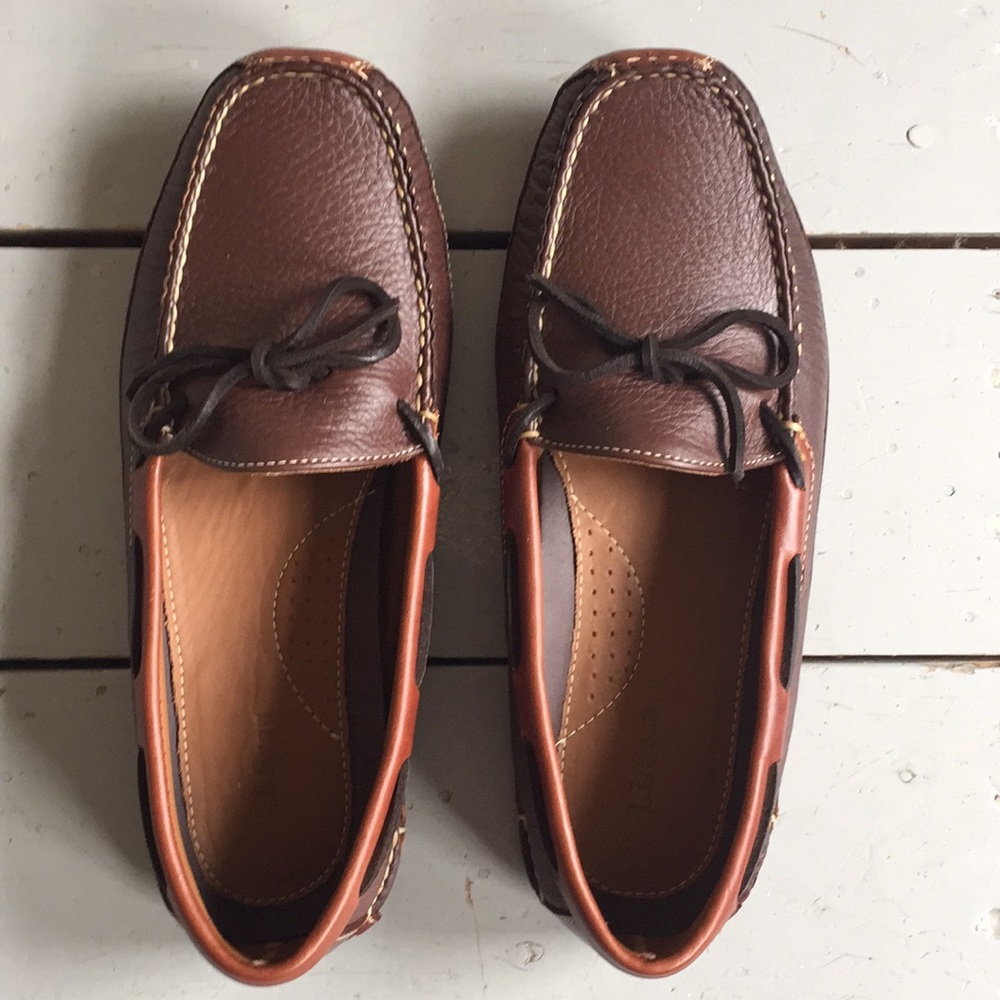 LL Bean Leather slipper Bison double sole men’s